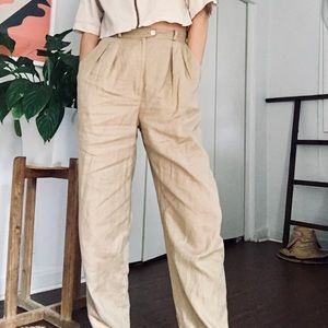 Ralph Lauren 90s vintage pleated linen trousers